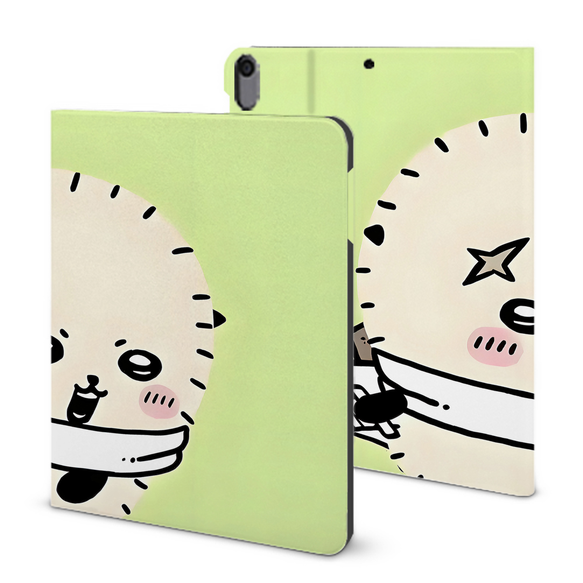 （画像用） ちいかわ Chii-kawa IPad ケース ブック型 PUレザー TPU 耐衝撃 軽量 薄型 ペン収納なし 全面保護 IPad 各モデル対応
